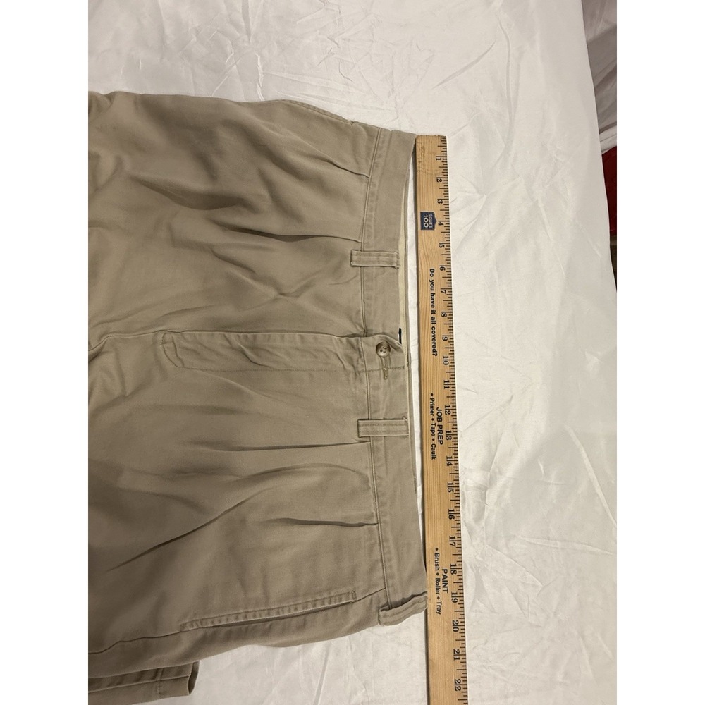Polo Ralph Lauren Chino Pants Mens Size 38x35 Pleated Tan 100% Cotton‎ - Picture 6 of 15